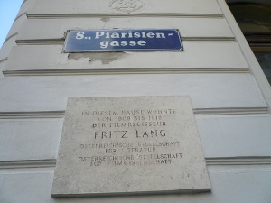 Placa de Fritz Lang en Viena